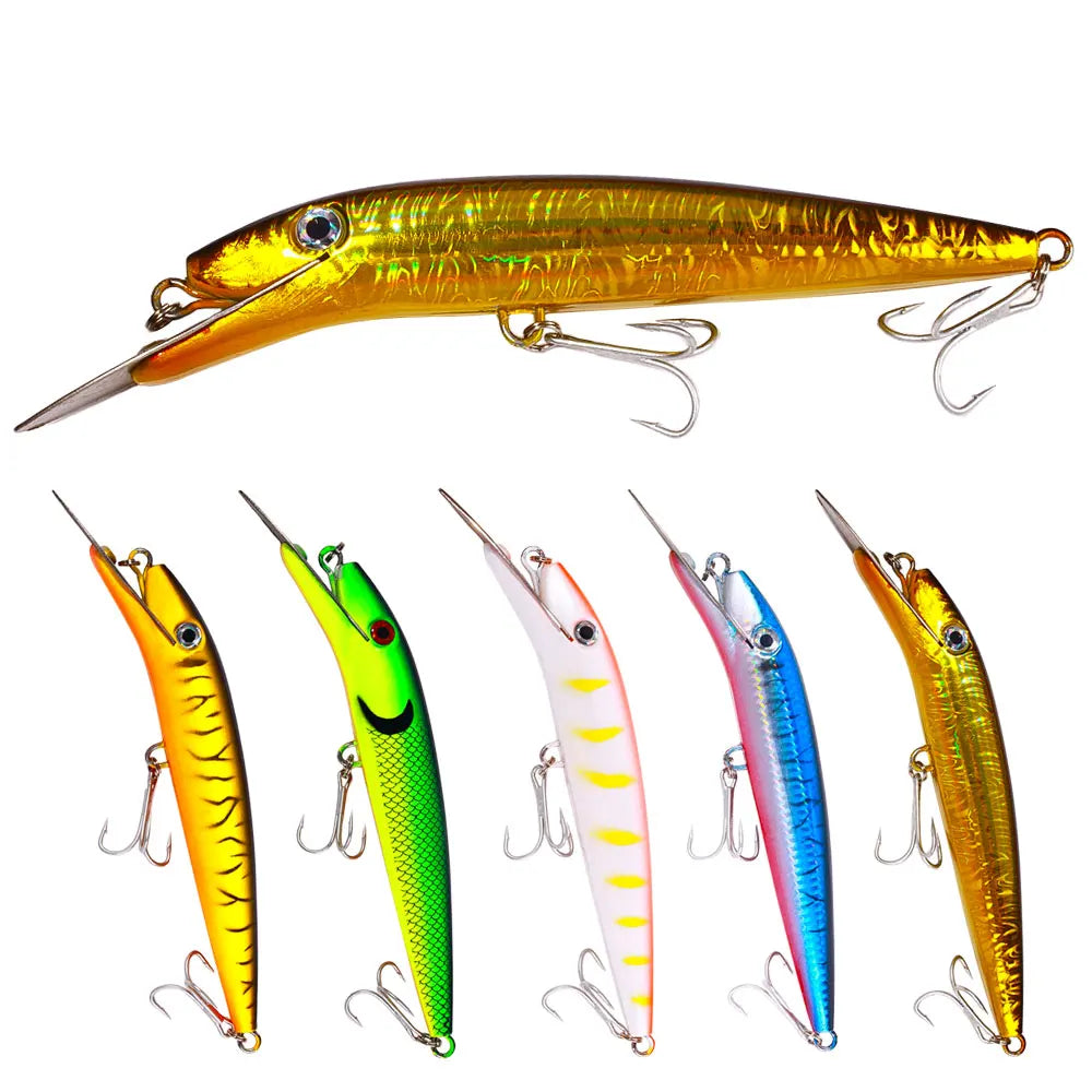 Wholesale MI111 20.7cm 55g Sea Saltwater Heavy Sinking Bait Minnow Fishing Lures with Metal Tongue Board MegaBDM