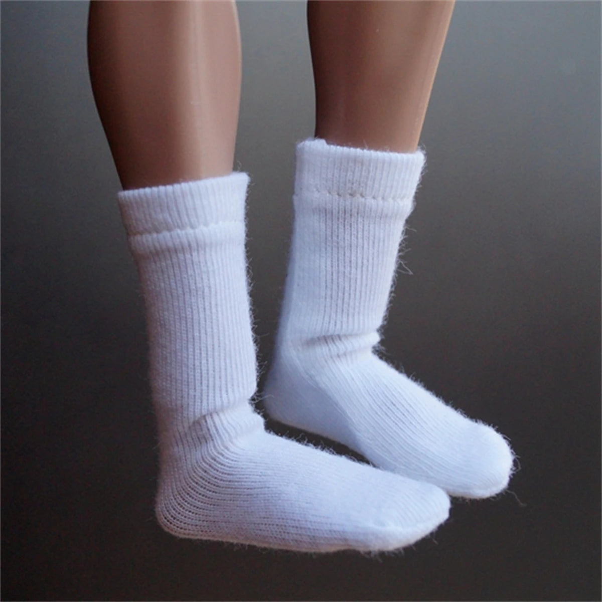 1/6 Scale Soldier White Sports Socks Model for 12" Male&Female Figure Doll