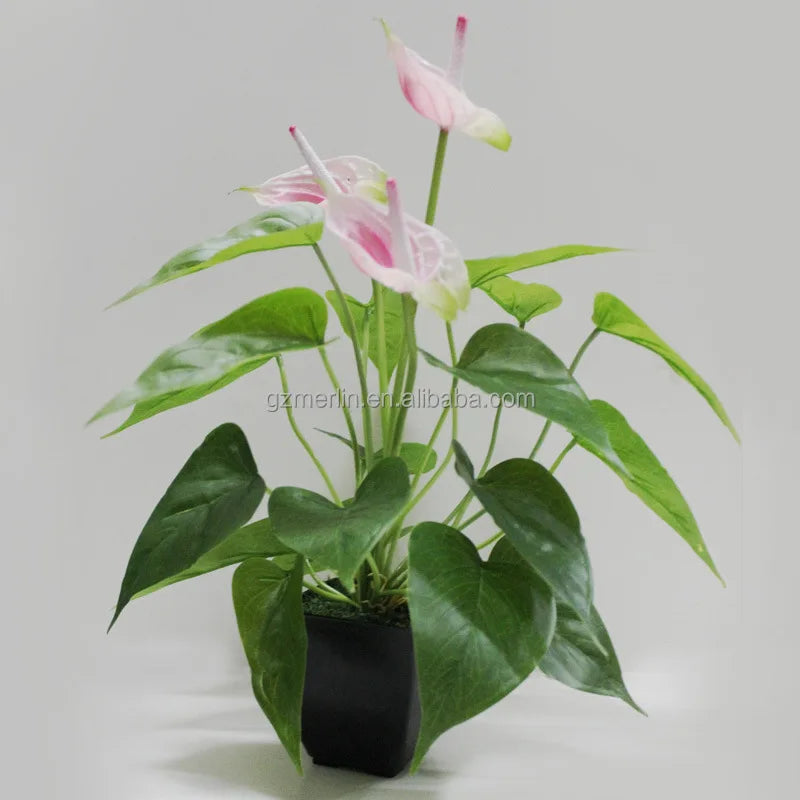 Artificial Potted Plants Calla Lily Bonsai Ornamental Plants for Officer Decoration