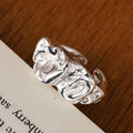 Irregular Shape Open Adjustable Rings 925 Sterling Silver Non Tarnish Rings for Women