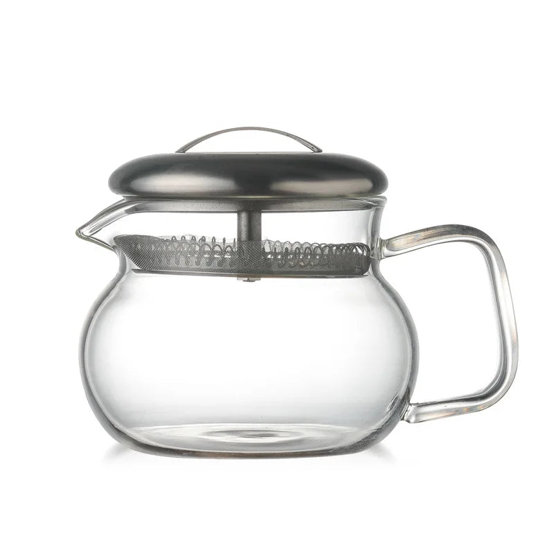 350ml Hand Brew Tea Maker Borosilicate Glass Teapot High Temperature Resistant Chinese New Travel Drinkware Handmade Cold Brew