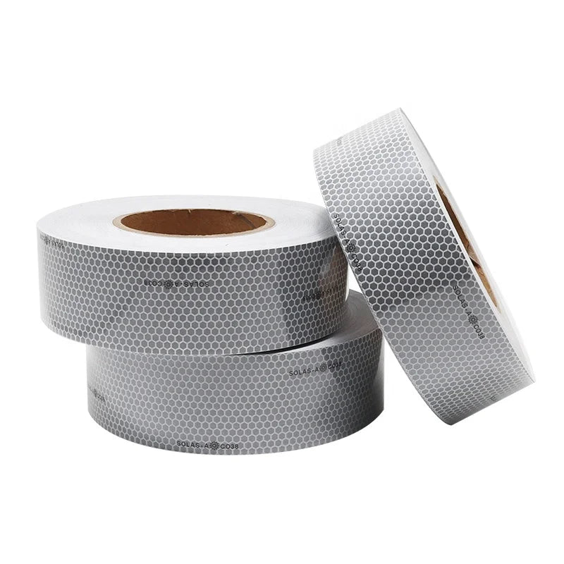 Solas Reflective Marine Tape Silver Waterproof Safety Warning Tape High Adhesive Application for Trailers Boats Motorcycles