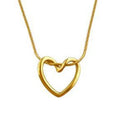 Popular Stainless Steel Gold Plated Hollow Heart Shape Pendant Necklace