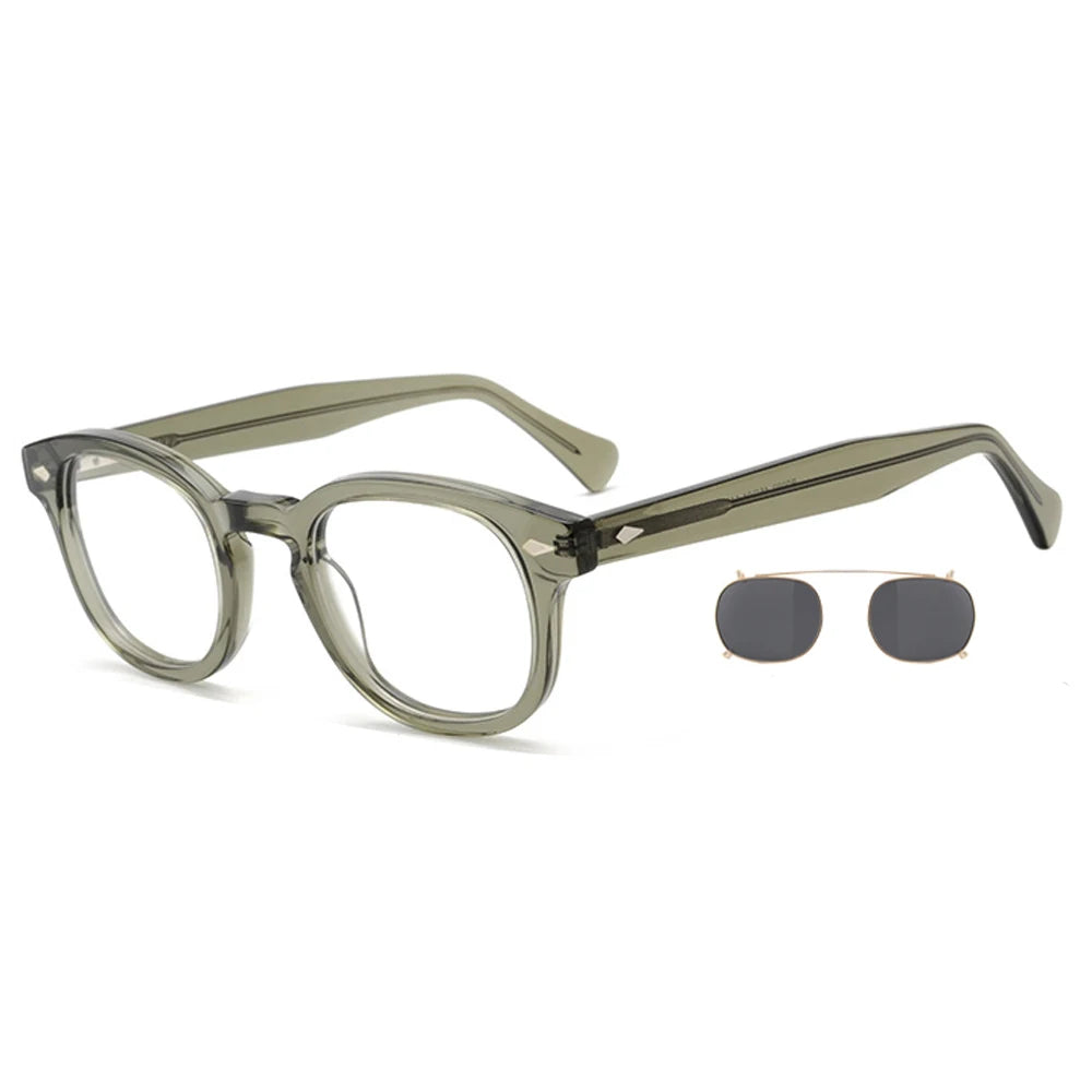 Designer High-quality Transparent TAC Acetate Polarized Colorful Men Women Clip on Sunglasses