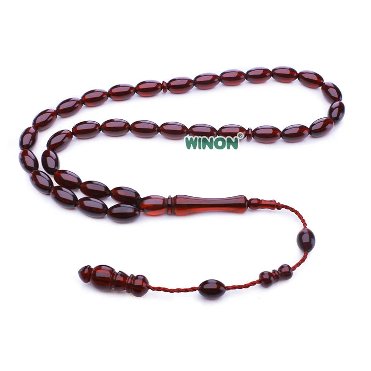 Hot Sale Muslim 33 Prayer Beads Red Bakelite Amber Beads Misbaha Islamic Prayer Beads Tasbeeh Muslim Rosary Bead
