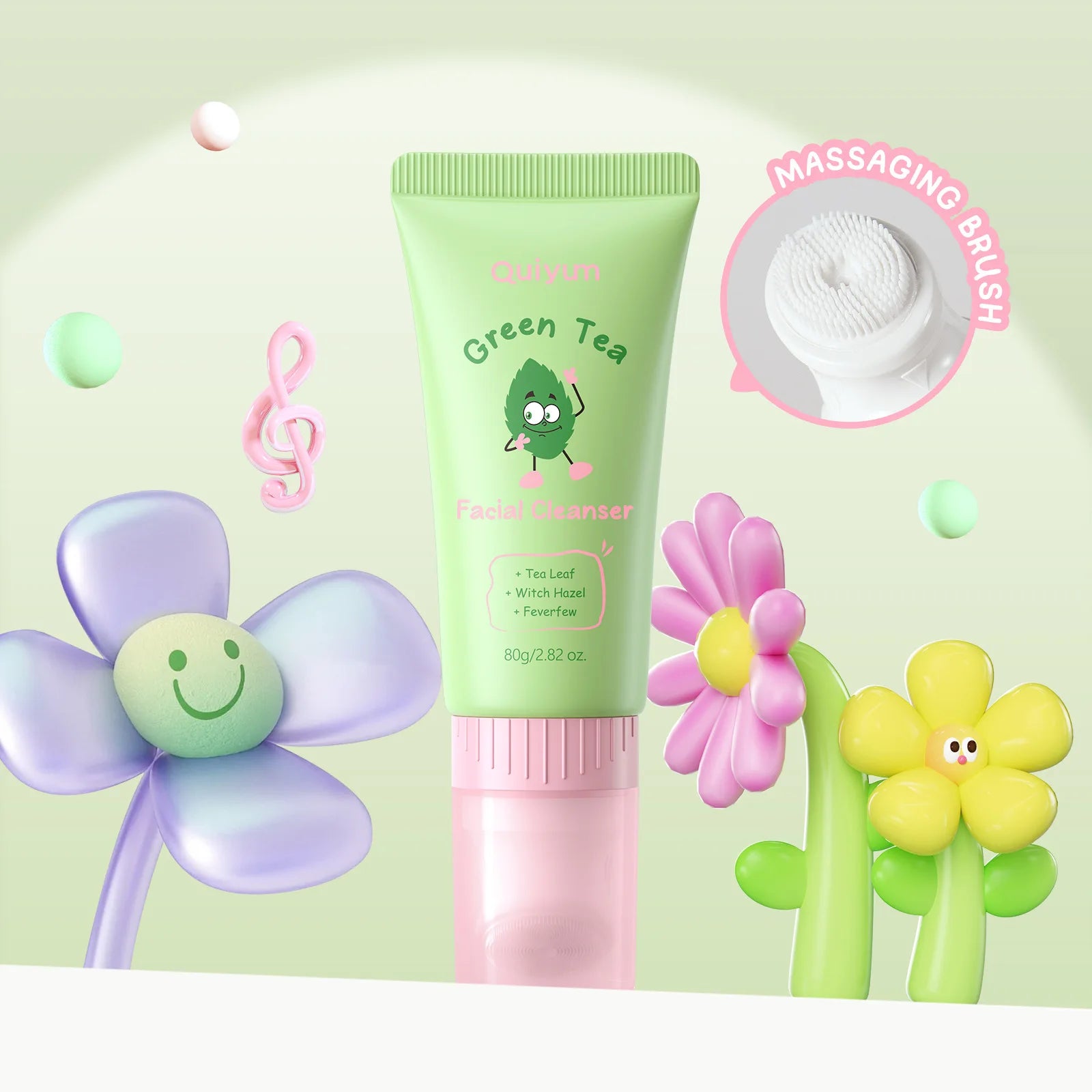 Quiyum Green Tea Cleanser Deep Cleansing Oil Control