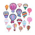 Fancy Hot air Fire Balloon Design Iron on Embroidered Patches Apparel Bag Phone case Decoration