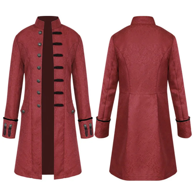 Adult Men Medieval Larp Costume Leopold Gambeson Canvas Suede Turtleneck Jacket Battle Hero Outfit Winter Coat Costume