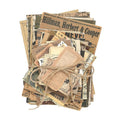 100pcs Per Pack Retro Material Paper Reminiscence of the Old Days Series Large Capacity Handbook Collage Backing Paper