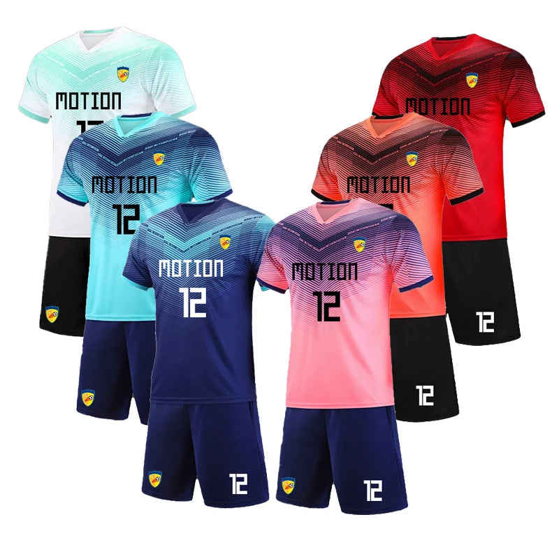 2024 Bulk Football Suppliers White Color Soccer Uniform Team Jersey Full Soccer Uniforms for Men
