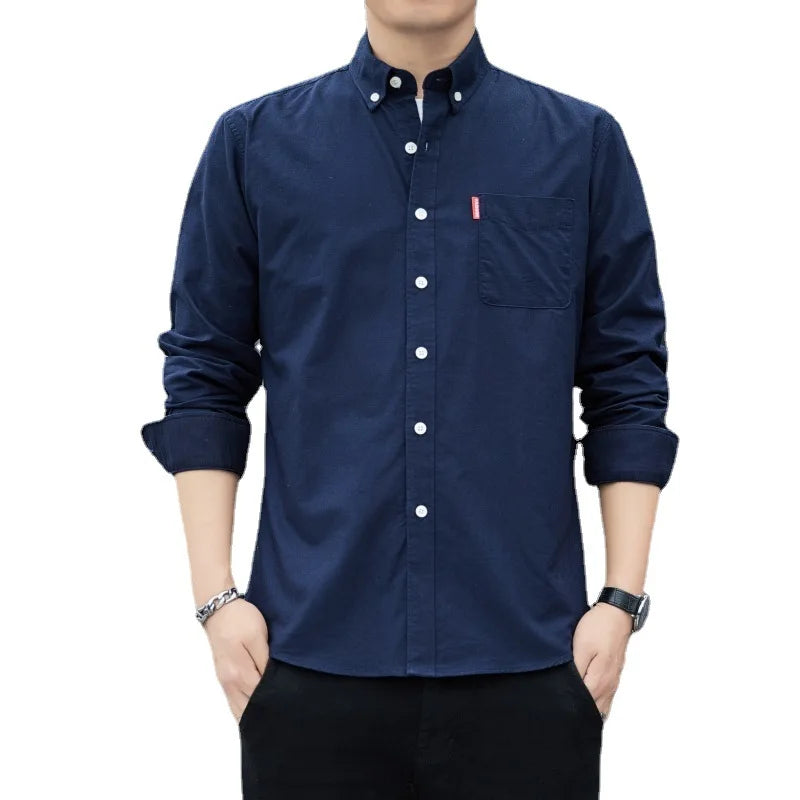 Men's Shirts Casual Long-sleeved Slim Shirts Fashion Shirt