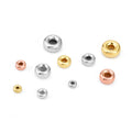 Round Ball Spacer Beads Accessories 925 Sterling Silver Fixed Bead DIY for Jewelry Making