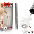Factory Supply USB Rechargeable Milk Frother with Stand Electric Handheld Foam Maker