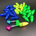 LED Electronic Night Light Fish Bell Alarm Green Yellow Blue Fishing Gear with 100pcs/Bag Night Fishing Essential