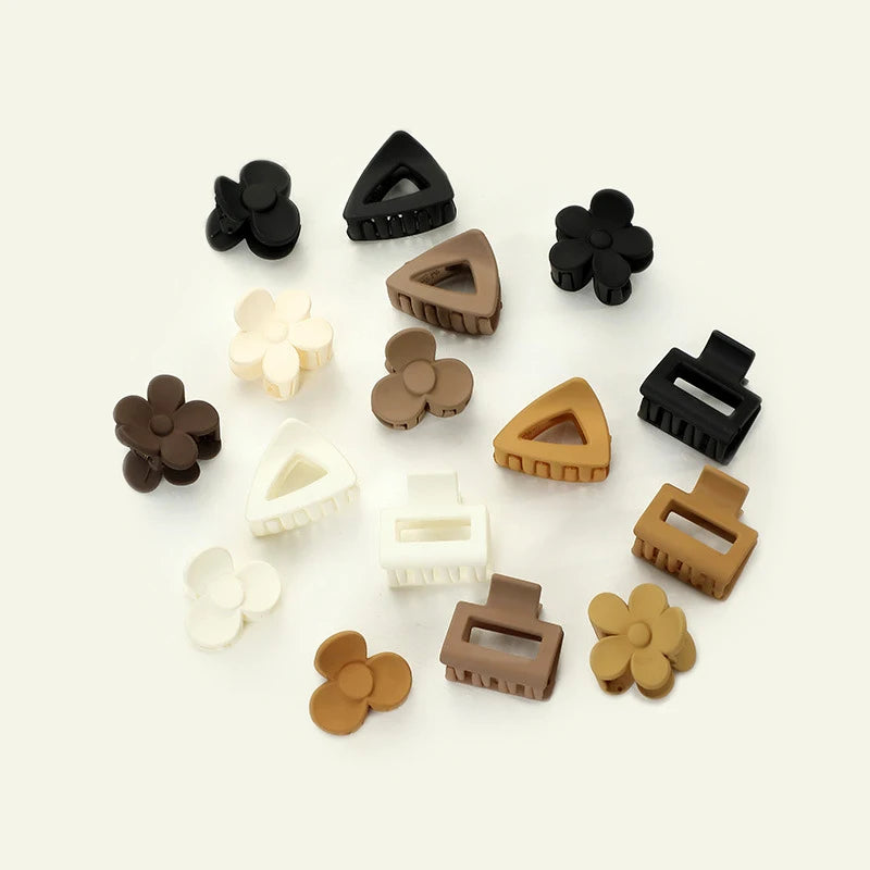 Hot Sale Women's Hair Accessories Solid Color Cute Simple Hair Clip Claw Acrylic Matte Geometric Hair Claw
