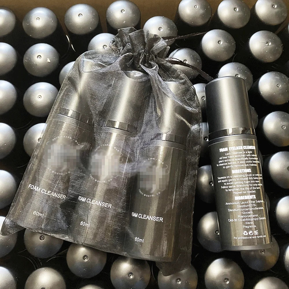 Private Label Oil Free Foam Cleanser Eyelash Extension Lash Shampoo Gentle Gel Lash Cleanser for Eyelash Wash Lash Cleanser