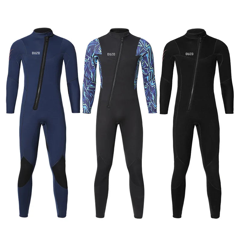 3Mm Long-Sleeved One-Piece Thickened to Protect Against Cold and Warmth Underwater Diving Suit 3MM Diving Suit for Men