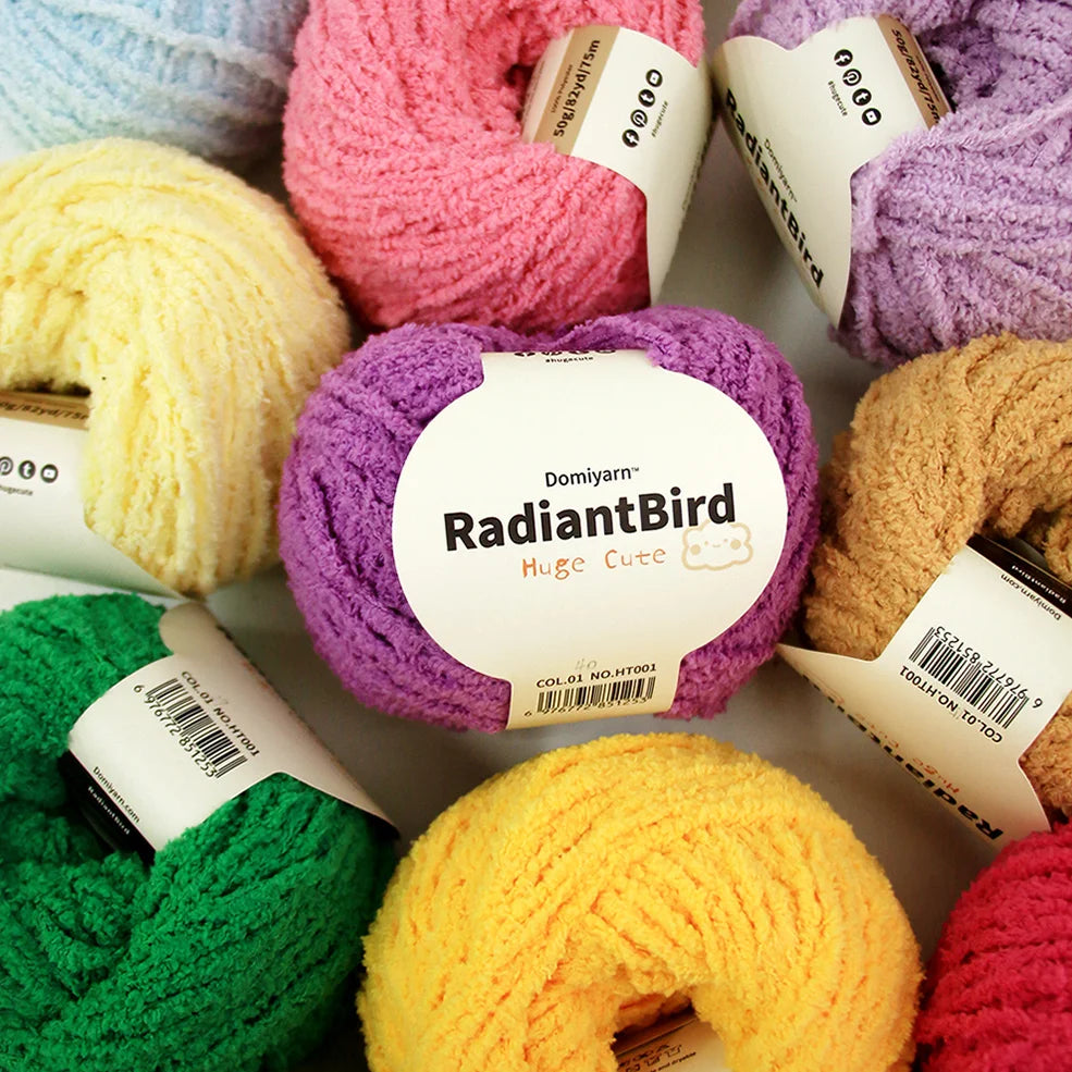 Domiyarn Customized Colorful Huge Cute 50G for Scarf Doll Blanket Chunky Polyester Yarn