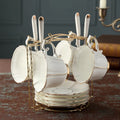 QIAN HU Hot Sale Custom European British Royal Ceramic Bone China Set Vintage Coffee Tea Cup & Plate for Home Use