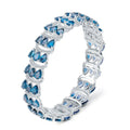 Aimgal Tarnish-Free S925 Sterling Silver Bracelet|Featuring 4x6mm London Blue Topaz (0.49ct Each) | Designer Collection