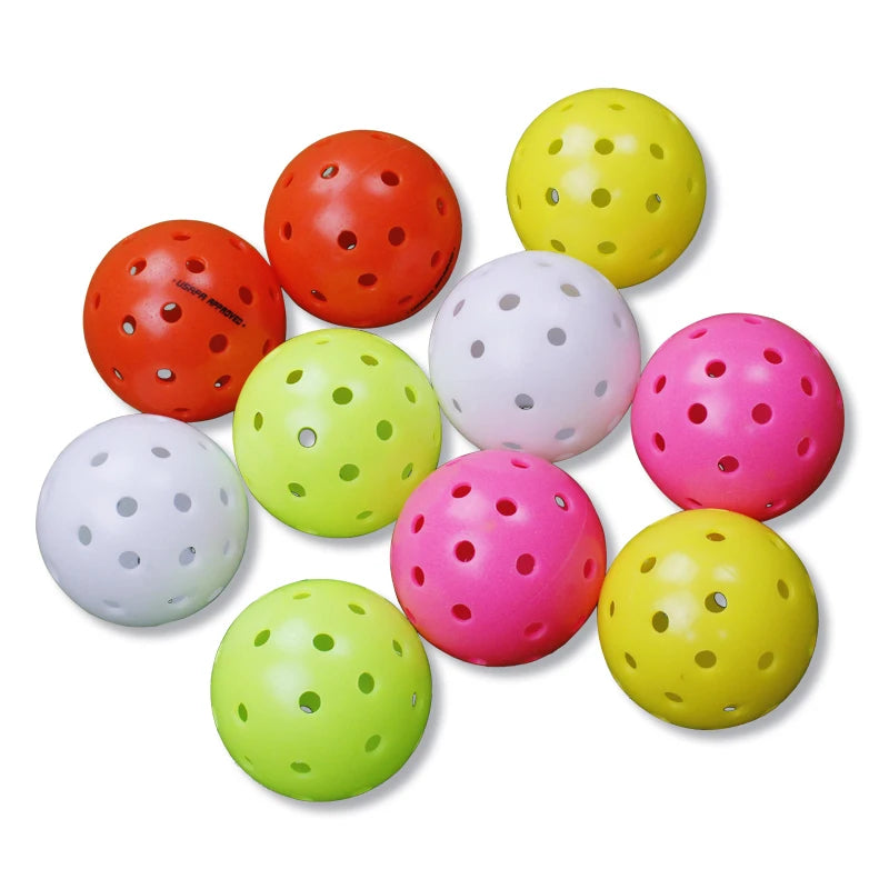 One Piece Seamless Rotationally 74MM 40 Holes Outdoor Pickleball Balls USAPA Approved Green and Yellow Color for Outdoor