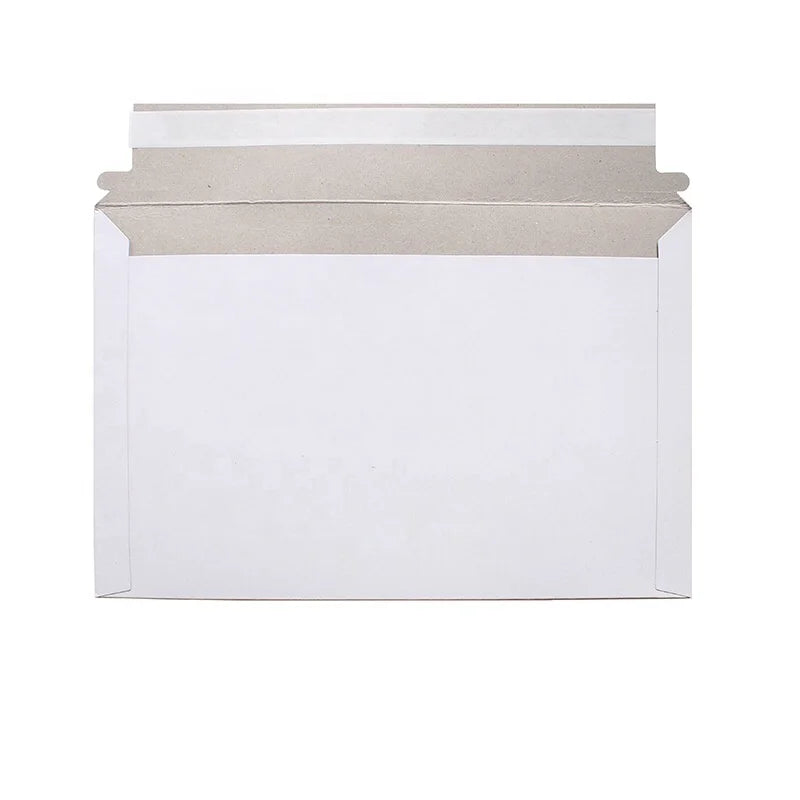 Custom Kraft Paper Rigid Mailer Cardboard Postal Ticket Envelopes String Tie Closure for Crafts Stickers Candles