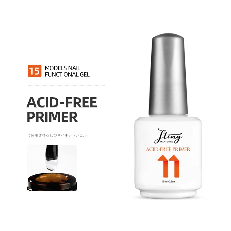 JTING New Arrival Acid-free Primer Rubber Base Coat Uv Gel Nail Polish Organizer Nail Supplier Salon Nail Art OEM Free Custom