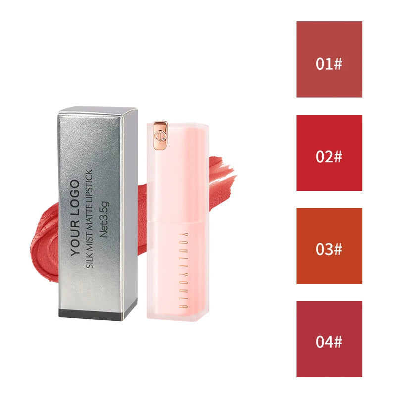 Bean Sand Waterproof Light Makeup Lipstick Soft Glossy Velvet Matte Finish Not Easy to Fade for Novice