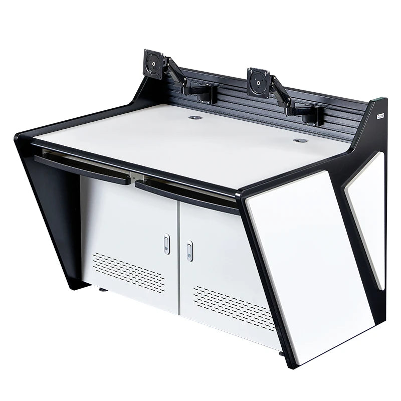 Modern Metal Extendable Command Center Console Dispatch Station Multimedia Control Room Workbench