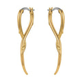 Original Design 18K Gold Plated Brass Jewelry Thistle Thorn Set for Women Piercing Earings Hoop Earrings E221398