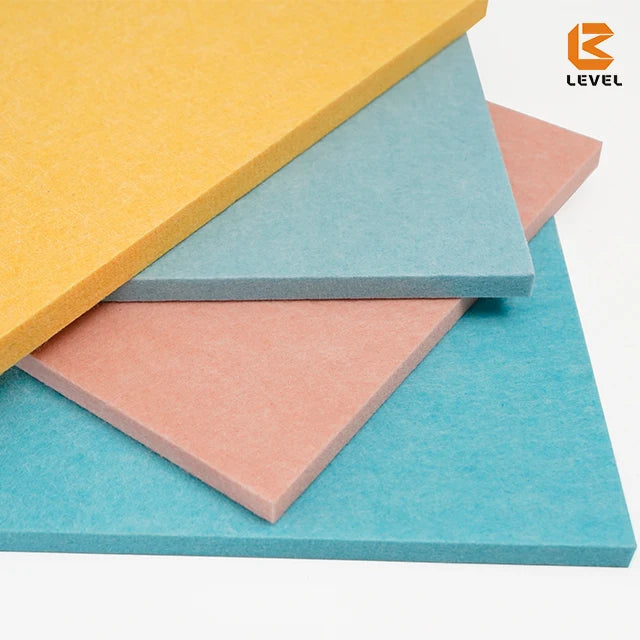 Leveltech Recyclab Material Modern Decorative PET Acoustic Panels with Graphic Design Eco-Friendly Fireproof Dust-proof Ceiling