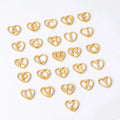 12*12 mm 304 Stainless Steel DIY Jewelry Findings Components Heart Mirror Polished A-Z Alphabet Letter Charms Silver Gold Rose