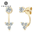GRA Certificated 925 Sterling Silver Round Cut Moissanite Stud Earrings for Women Original Design