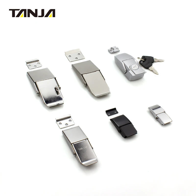 Concealed Toggle Latch Black Steel Hasp Built-in Draw Latch Black Electrophoresis Paint for Small case Toolbox