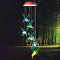 Hummingbird Outdoor Waterproof Color-Changing LED Solar Wind Chime Garden Ornament with Gift Appeal
