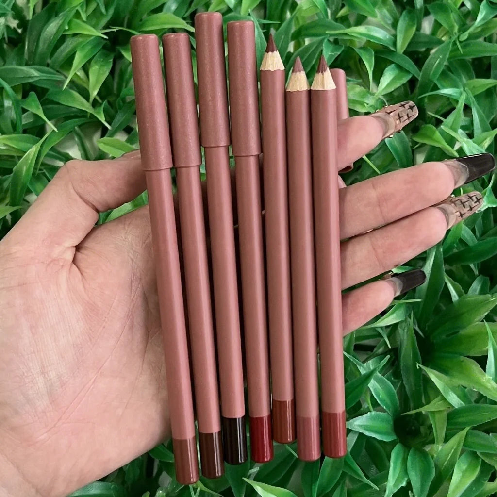 7 Colors Waterproof High Quality Smooth Creamy Matte Color Lip Liner Pen Private Label
