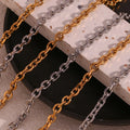 PVD Gold Plated Jewelry Stainless Steel Cross Chain Necklace 18k Gold Plated Necklace Body Jewelry