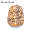 High Quality Natural Tiger Eye Carved Lucky Chinese Dragon Stone Pendant