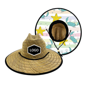 Outdoor Traveling Fashion Summer Sun Hat Accept Custom Design Large Brim Straw Hat Wide Brim Sunproof Straw Hat
