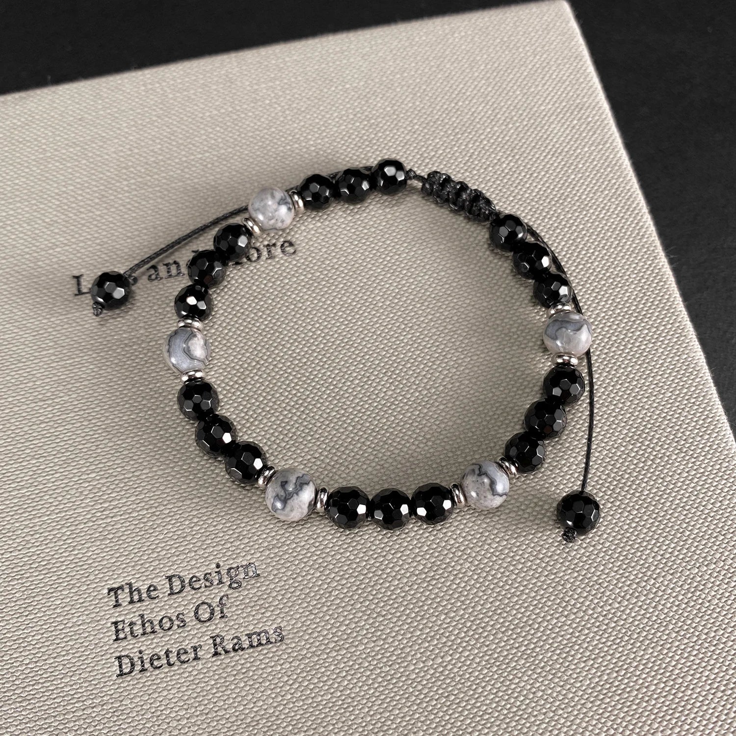 High Quality Fashion Jewelry Map Stone Bracelets Designer Bangles Natural Stone Unisex Adjustable Bracelet for Gift