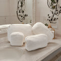 Multi Color Plush Women Cosmetic Pouch Teddy Velvet Makeup Travel Pouch With Zipper