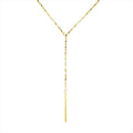 French Style Y-shaped Tassel Short Necklace Stainless Steel 18k Gold Plated