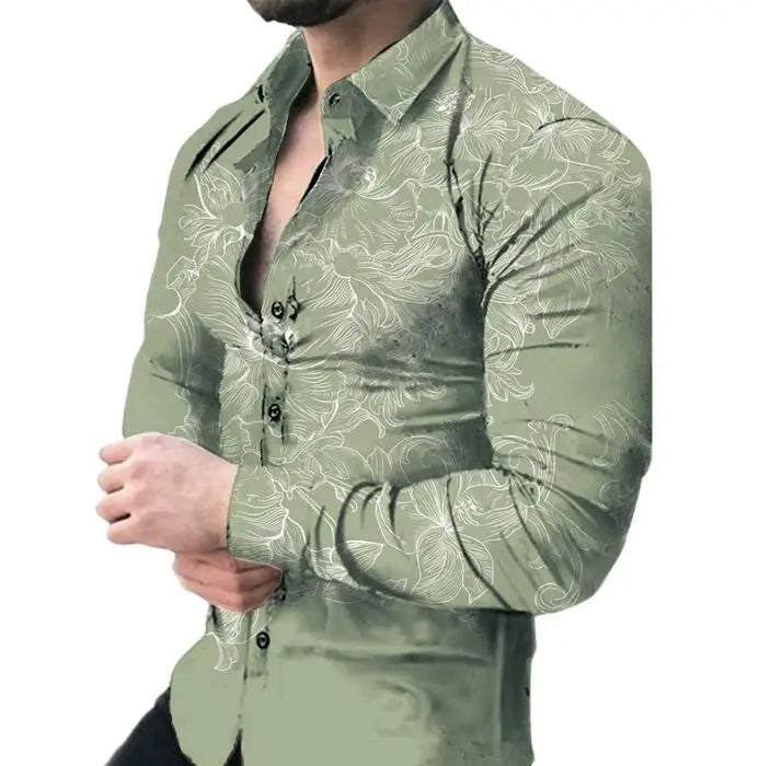 New 3D Digital Printed Hawaiian Loose Fitting Shirt Men Oversized Button up Cardigan Shirts