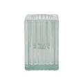 Modern Crystal Glass Candle Jar Simple Embossed Rectangle Transparent Design with Luxury Classic Style Factory Wholesale