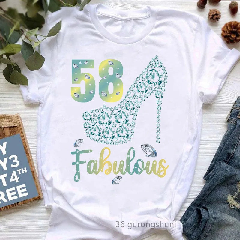 Summer Vintage Women's T-shirt Fashionable Retro O-College Button Factory Direct Custom Printed for Anniversary Birthday