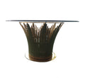 Party Wedding Metal Steel Stainless Dining Table Packing Room Modern Furniture New Designer Luxury Round Glass Dining Table Gold