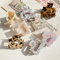Women Girls 5cm Square Acetic Acid Hair Clamp Accessories Clips Jaw 2inch Medium Small Hair Claws Acetate Claw Clip