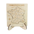 OEM/ODM Custom France Map Wood Puzzle Montessori Kids Toys Puzzle Map