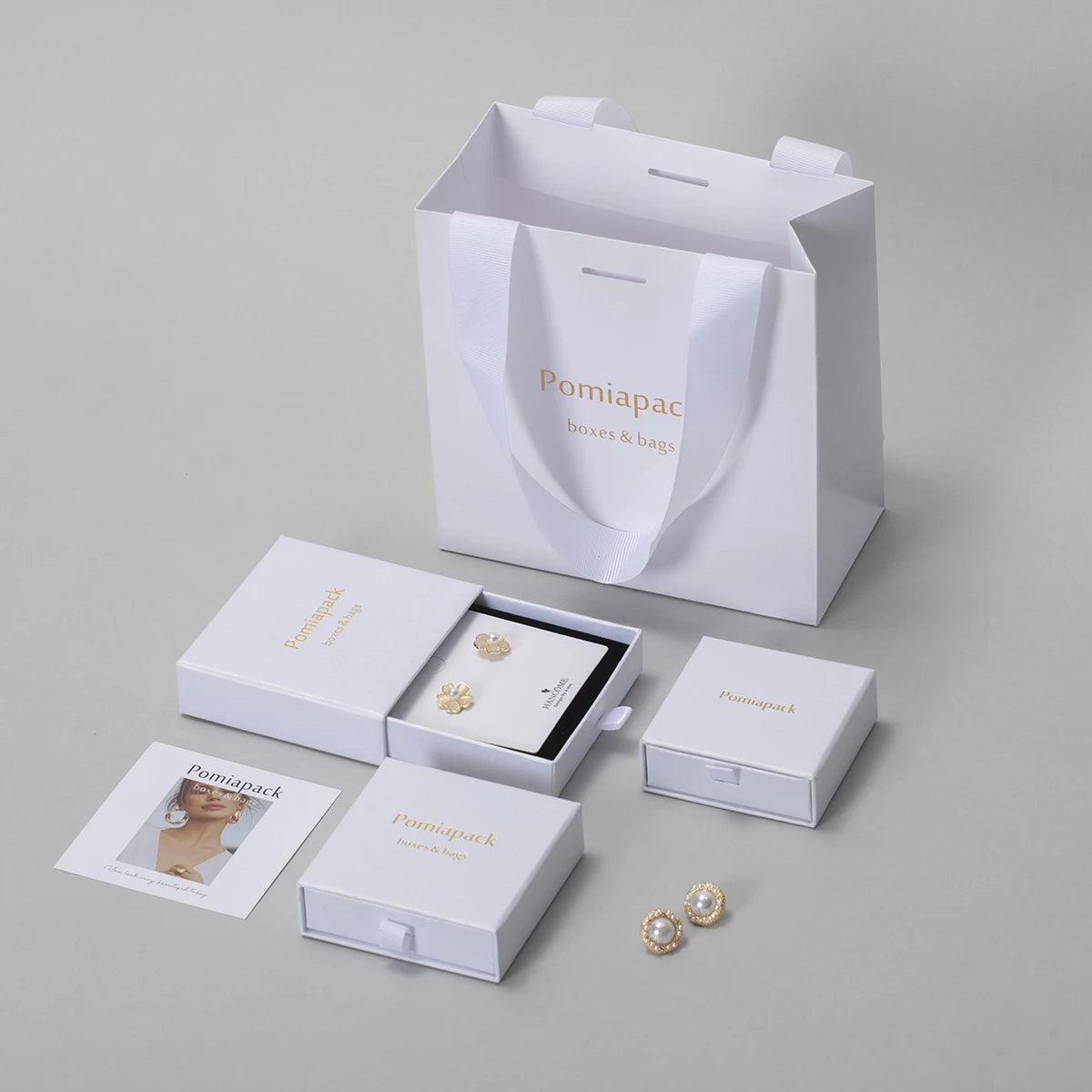 Custom Sliding Jewelry Gift Box Packaging Cardboard Custom logo Printed Jewelry Boxes Packaging Bijoux