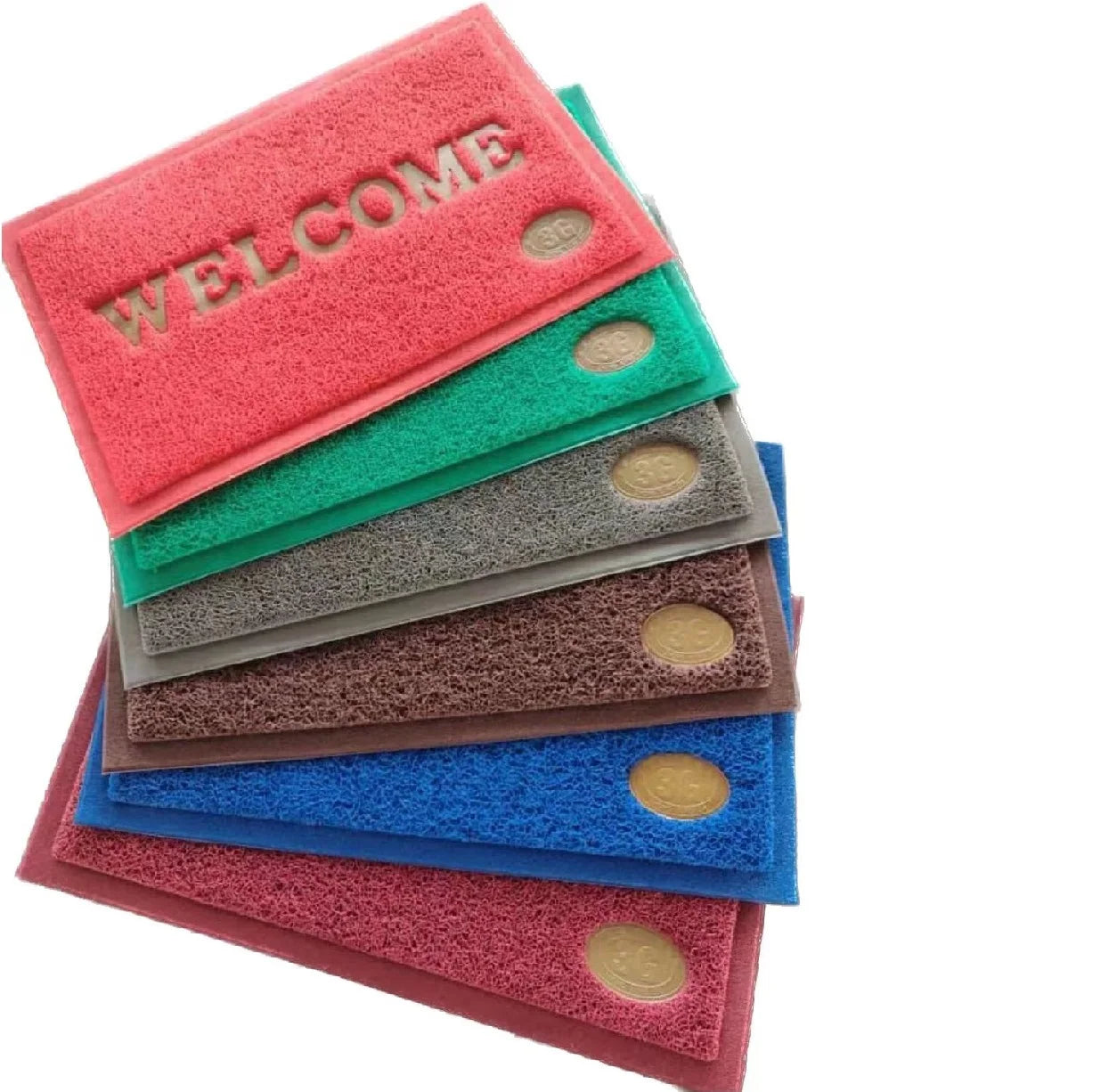 Latest Easy-to-Clean PVC Coil Mats Clip-On Silk Ring Doormat for Inside and Outside for Cars Floor